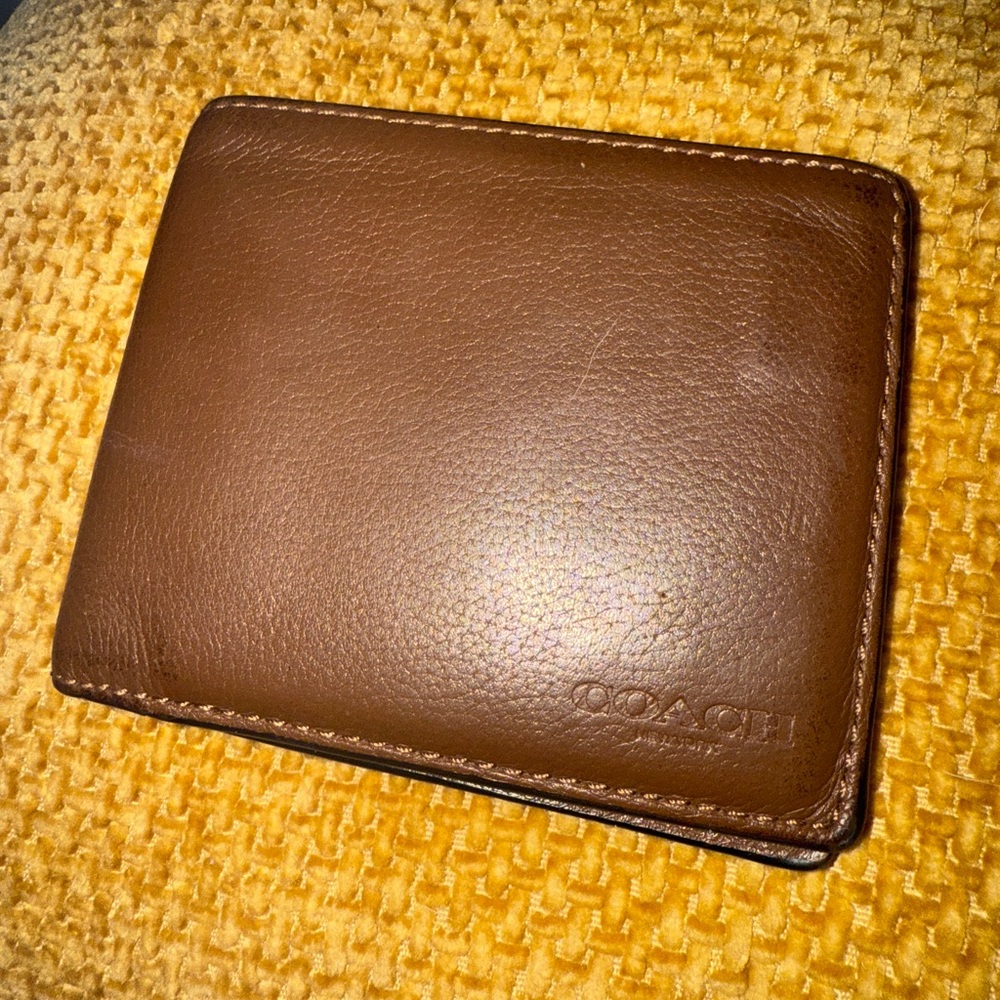 Coach Brown Leather Card Holder Wallet